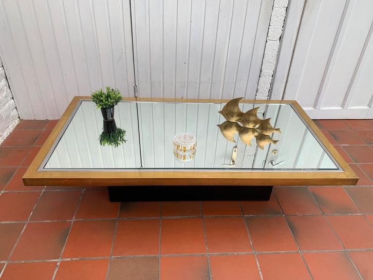 Vintage salontafel Hollywood Regency, Huis en Inrichting, Tafels | Salontafels, Gebruikt, Rechthoekig, Ophalen