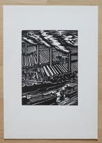 Houtsnede van Frans Masereel: De steenbakkerijen van Boom, Antiek en Kunst, Kunst | Etsen en Gravures, Verzenden
