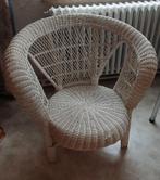 Fauteuil en rotin blanc, Enlèvement, Utilisé, Blanc