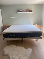 Bed (exclusief matras), Huis en Inrichting, Slaapkamer | Bedden, 160 cm, Gebruikt, Metaal, Wit