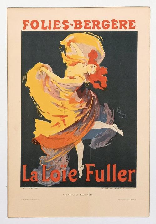 Jules Cheret Folies Bergère Loïe Fuller art nouveau, Antiquités & Art, Art | Lithographies & Sérigraphies, Enlèvement ou Envoi