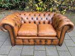 Gave oude Chesterfield zetel cognac GRATIS GELEVERD!, Ophalen of Verzenden