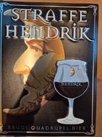 Metalen plaat straffe Hendrik quadruple, Verzamelen, Biermerken, Ophalen of Verzenden