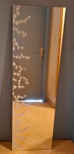 Spiegel met witte blaadjesprint, 40cmx 130cm, Huis en Inrichting, Woonaccessoires | Spiegels, Ophalen, Gebruikt