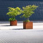 cortenstaal plantenbak / bloembak / boombak met wielen, Nieuw, Overige materialen, Vierkant, Verzenden
