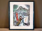 Marc Chagall - Koppel en artiest voor Saint Jeannet., Antiek en Kunst, Ophalen of Verzenden