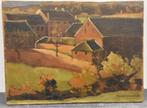 huile sur panneau paysage de brabancon signe marcel canneel, Antiek en Kunst, Ophalen of Verzenden