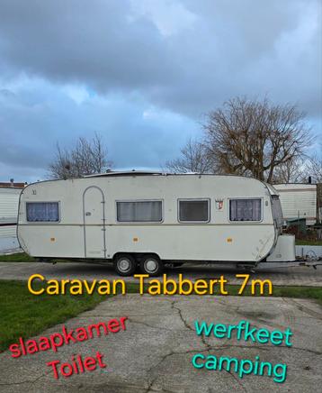 Caravan tabbert 7m werfkeet clubhuis mancave bouw chassis  beschikbaar voor biedingen
