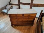 Mooi dressoir in massief kersenhout en marmeren plank, Ophalen, 50 tot 100 cm, Zo goed als nieuw, Met lade(s)