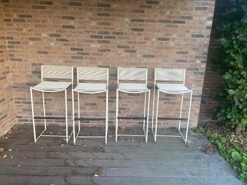 4 stijlvolle barkrukken, Huis en Inrichting, Barkrukken, Gebruikt, 90 cm of meer, Metaal, 4 krukken, Met voetsteun, Ophalen