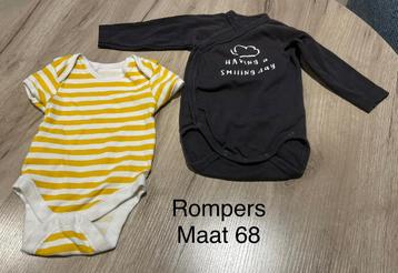 2 rompers (maat 68) beschikbaar voor biedingen