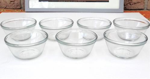 7 Vintage souflé-kopjes of ovenschaaltjes L'ovenware cups, Huis en Inrichting, Keuken | Servies, Gebruikt, Overige typen, Effen