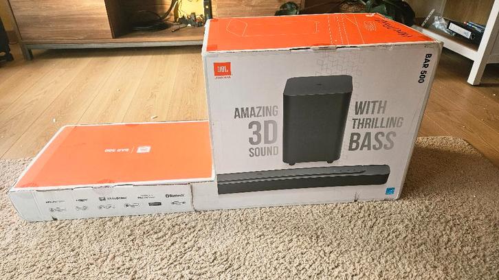 JBL bar 500 neuf (non ouvert), Audio, Tv en Foto, Soundbars, Nieuw, Bluetooth, Met externe subwoofer, Ophalen
