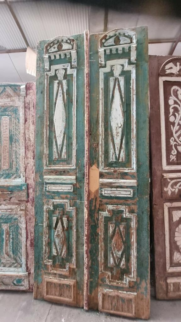 ANTIEKE DUBBELE DEUR 118X276 CM, Antiek en Kunst, Antiek | Woonaccessoires, Ophalen of Verzenden