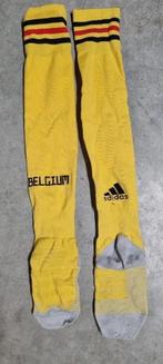 gele en blauwe voetbalkousen rode duivels maat 35 - 39, Ophalen of Verzenden, Gebruikt