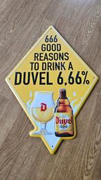 Reclamebord metaal Duvel 666, Verzamelen, Ophalen, Zo goed als nieuw, Reclamebord, Plaat of Schild, Duvel