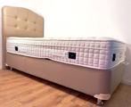 Single Bed ABC Bedding, Crème, Boxspring met opbergruimte, 90 cm, Eenpersoons