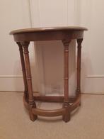 tafel van massief eikenhout met halve maan, Huis en Inrichting, Tafels | Bijzettafels, Ophalen, Ancien, classique, 55 tot 75 cm