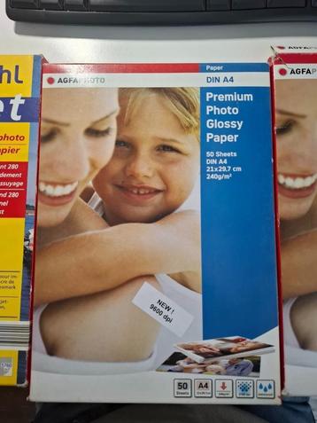 3 x 50 - Boite papier photo (Agfa et Sihl)  beschikbaar voor biedingen
