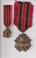 Medaille plus Miniatuur Zilver Moed en Zelfopoffering, Ophalen of Verzenden, Zilver