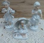 3 Nostalgische porseleinen beeldjes, kinderen, Ophalen of Verzenden