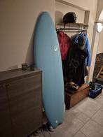 OLAIAN Foam surfboard 6'6' swallow tail 55 l turquoise soft, Watersport en Boten, Ophalen, Zo goed als nieuw, Met koord