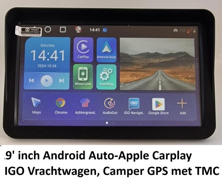 Tablette GPS Android 9' Camping-car IGO Cartes Europe 2025., Caravans en Kamperen, Mobilhome-accessoires, Nieuw, Ophalen of Verzenden