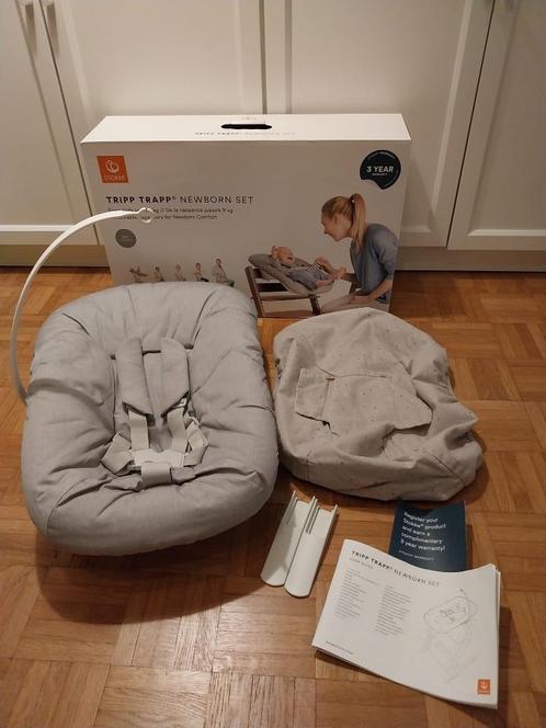 New born set Stokke Tripp Trapp + extra hoes + speelboog, Kinderen en Baby's, Kinderstoelen, Zo goed als nieuw, Ophalen