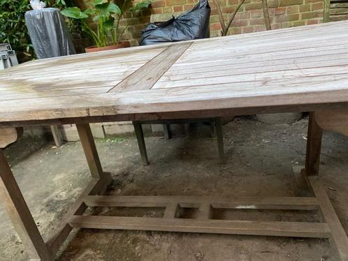 Houten tuin tafel, Tuin en Terras, Tuintafels, Gebruikt, Hout, Ophalen