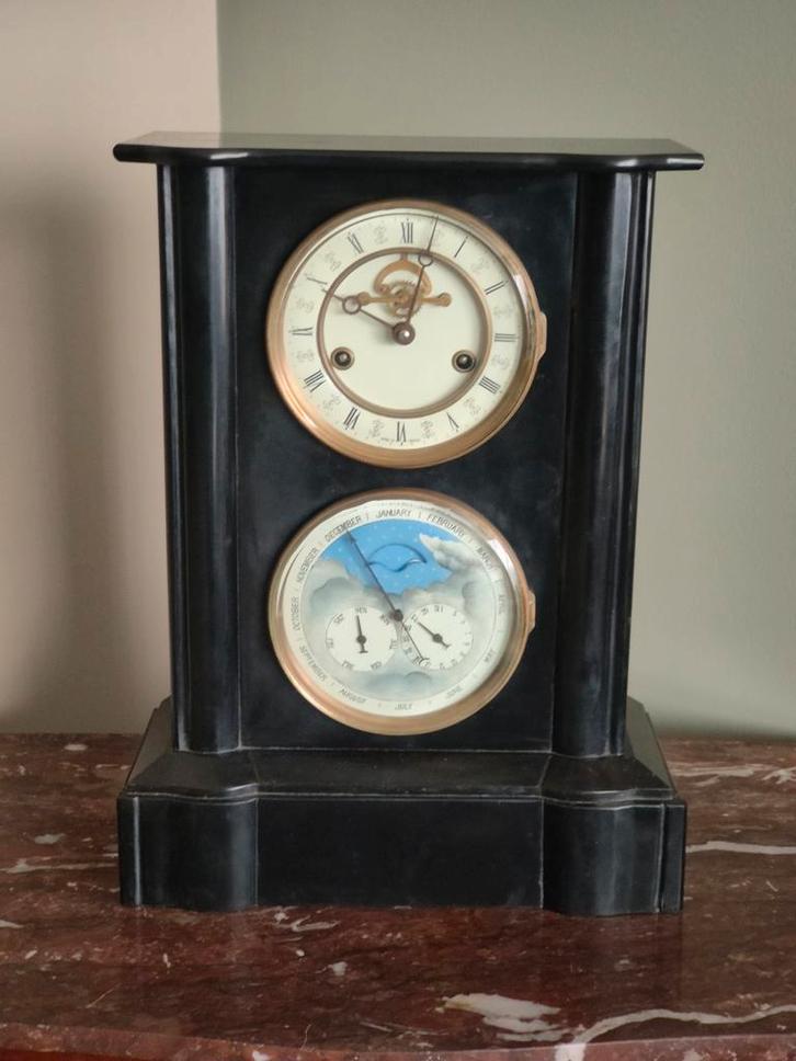 Grote Amerikaanse kalender pendule, Antiquités & Art, Antiquités | Horloges, Enlèvement