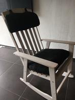 Houten schommelstoel, Huis en Inrichting, Stoelen, Ophalen, Wit, Zo goed als nieuw, Eén