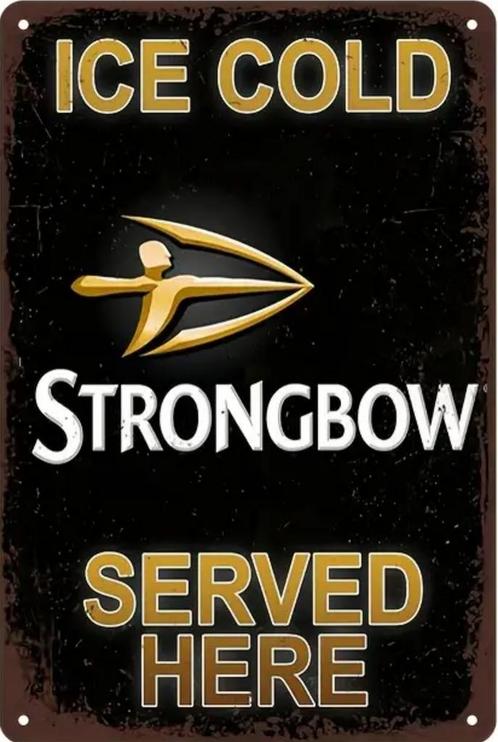 Reclamebord vintage Strongbow cider - mancave poolhouse new, Verzamelen, Merken en Reclamevoorwerpen, Nieuw, Reclamebord, Ophalen of Verzenden