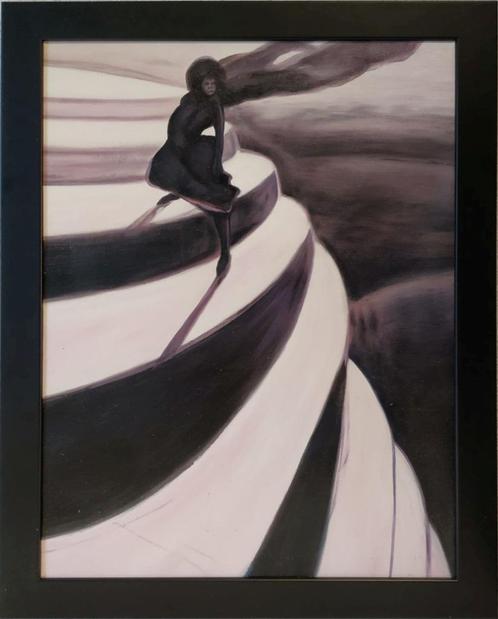 Olieverf replica Spilliaert: De duizeling, Antiek en Kunst, Kunst | Schilderijen | Klassiek, Verzenden