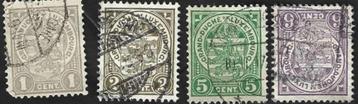 4 Postzegels Luxemburg 1907 Staatswapen beschikbaar voor biedingen