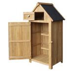 Houten tuinkast | Met vogelhuisje | 77 x 54 x 142 cm, Tuin en Terras, Verzenden, Nieuw