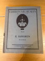 Emil Sjögren — Erotikon, opus 10, Musique & Instruments, Partitions, Enlèvement ou Envoi, Artiste ou Compositeur, Classique, Utilisé