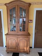 Meuble vitrine en chêne massif, Enlèvement, Chêne