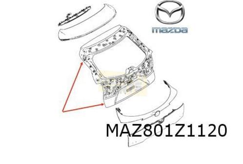 Mazda CX-30 achterklep (bij power back door) (8/19-) Origine, Auto-onderdelen, Carrosserie, Achterklep, Mazda, Achter, Nieuw, Ophalen of Verzenden