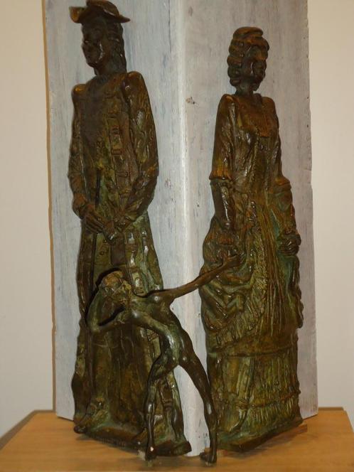 1988 Fred BELLEFROID bronzen fries geveldecor reuzen Leuven, Antiek en Kunst, Kunst | Beelden en Houtsnijwerken, Ophalen