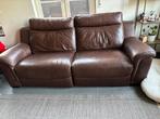 3-zit + 2-zit in leder, Huis en Inrichting, Zetels | Zetels, Ophalen, Gebruikt, Rechte bank