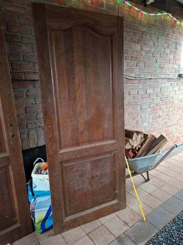 Portes, Bricolage & Construction, Fenêtres & Moustiquaires, Comme neuf, Porte intérieure, 200 à 215 cm, 80 à 100 cm, Bois, Enlèvement