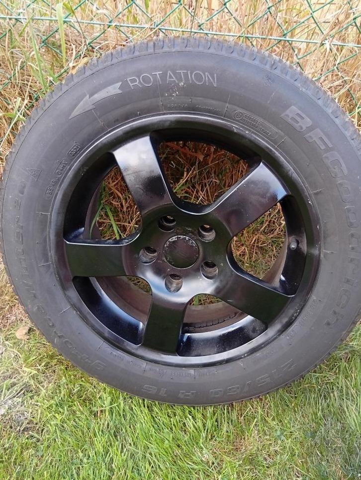 Winterbanden op alu velgen, Auto-onderdelen, Banden en Velgen, Velg(en), Winterbanden, 16 inch, 215 mm, Personenwagen, Gebruikt