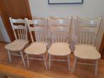 eiken stoelen, Gebruikt, Wit, Rustiek, Ophalen of Verzenden