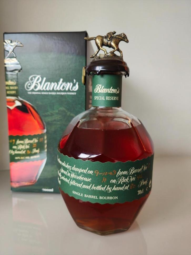 Blanton's Special Reserve, Bottle 35, Barrel 8, Stopper N, Verzamelen, Wijnen, Nieuw, Overige typen, Noord-Amerika, Vol, Ophalen of Verzenden