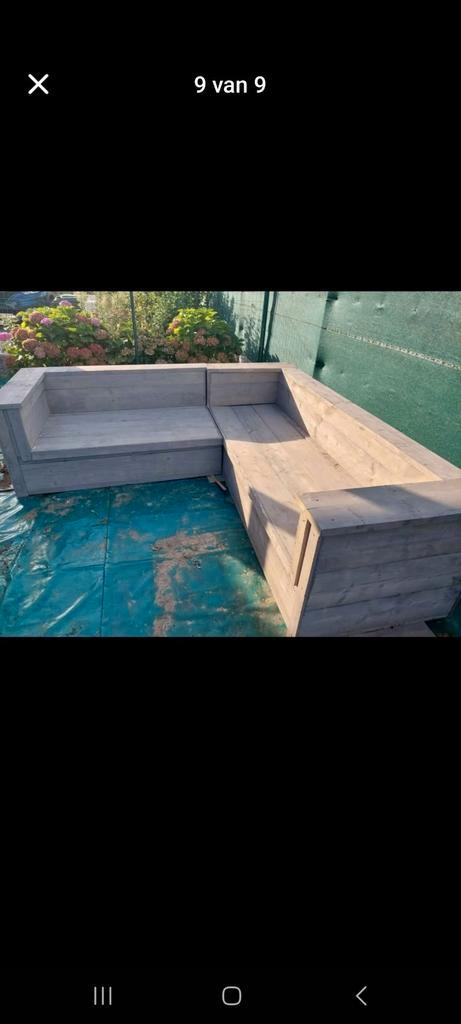 Lounge in steigerhout, Tuin en Terras, Tuinmeubel-accessoires, Nieuw, Ophalen