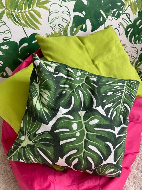 kussens thema botanisch - sierkussen - nieuw, Huis en Inrichting, Woonaccessoires | Kussens, Nieuw, Groen, Vierkant, Verzenden