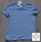 T-shirt meisje: Only maat XS (NIEUW + LABEL), Only, Blauw, Nieuw, Ophalen of Verzenden