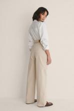 Extra wide leg broek van NA-KD, NA-KD, Beige, Ophalen of Verzenden, Zo goed als nieuw