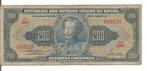 Brazilië 200 Cruzeiros 1955 P#154a Serie 328A 083138 VF .., Ophalen of Verzenden, Zuid-Amerika, Los biljet