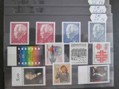 Lot 16 ongestempelde zegels Bundespost Berlin, Postzegels en Munten, Postzegels | Europa | Duitsland, Postfris, BRD, Ophalen
